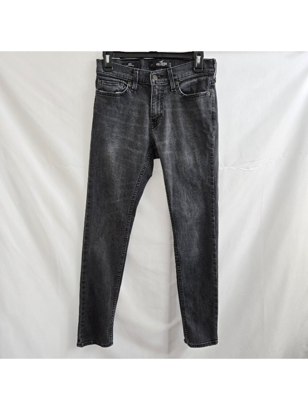 Hollister Skinny Jeans Young Mens Boys 28x30 Stretch Epic Flex Black Wash Denim